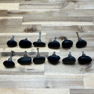 Bundle of 12 Black River Rock Cabinet Knobs